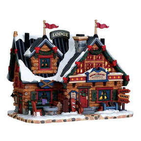 Apres-ski Lodge med lys fra  Lemax til juleby
