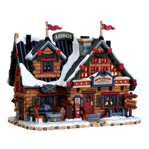 Apres-ski Lodge med lys fra  Lemax til juleby