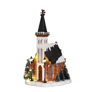 Luville kirke med højt tårn