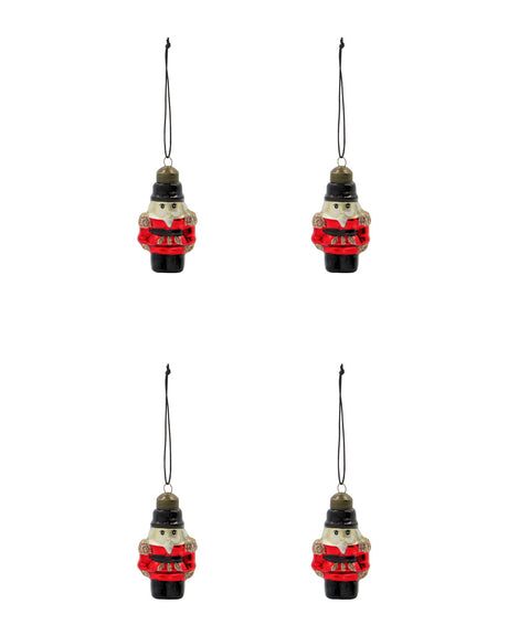 Julekule med nøtteknekker, 7 cm høy, fra House Doctor, 4-pak