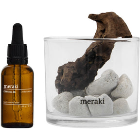 Duftdiffuser med lavasten og træ Herbal calm fra Meraki