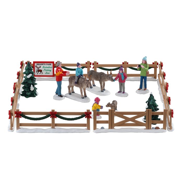 Reindeer Petting Zoo til juleby fra Lemax
