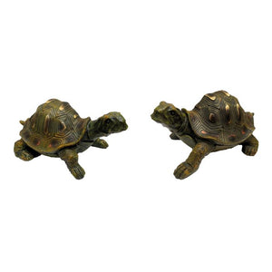 Skildpadde 18 cm lang med flotte optegnet skjold