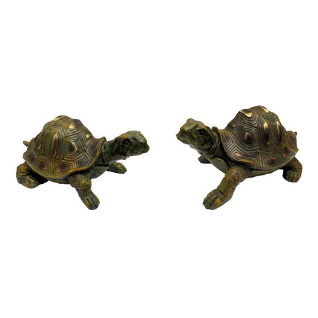 Skildpadde 18 cm lang med flotte optegnet skjold