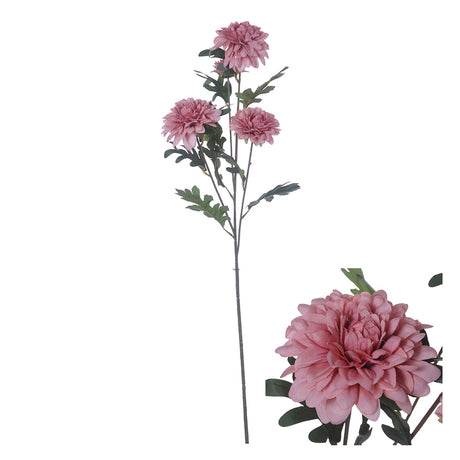 Kunstig krysantemum i rosa, 83 cm lang