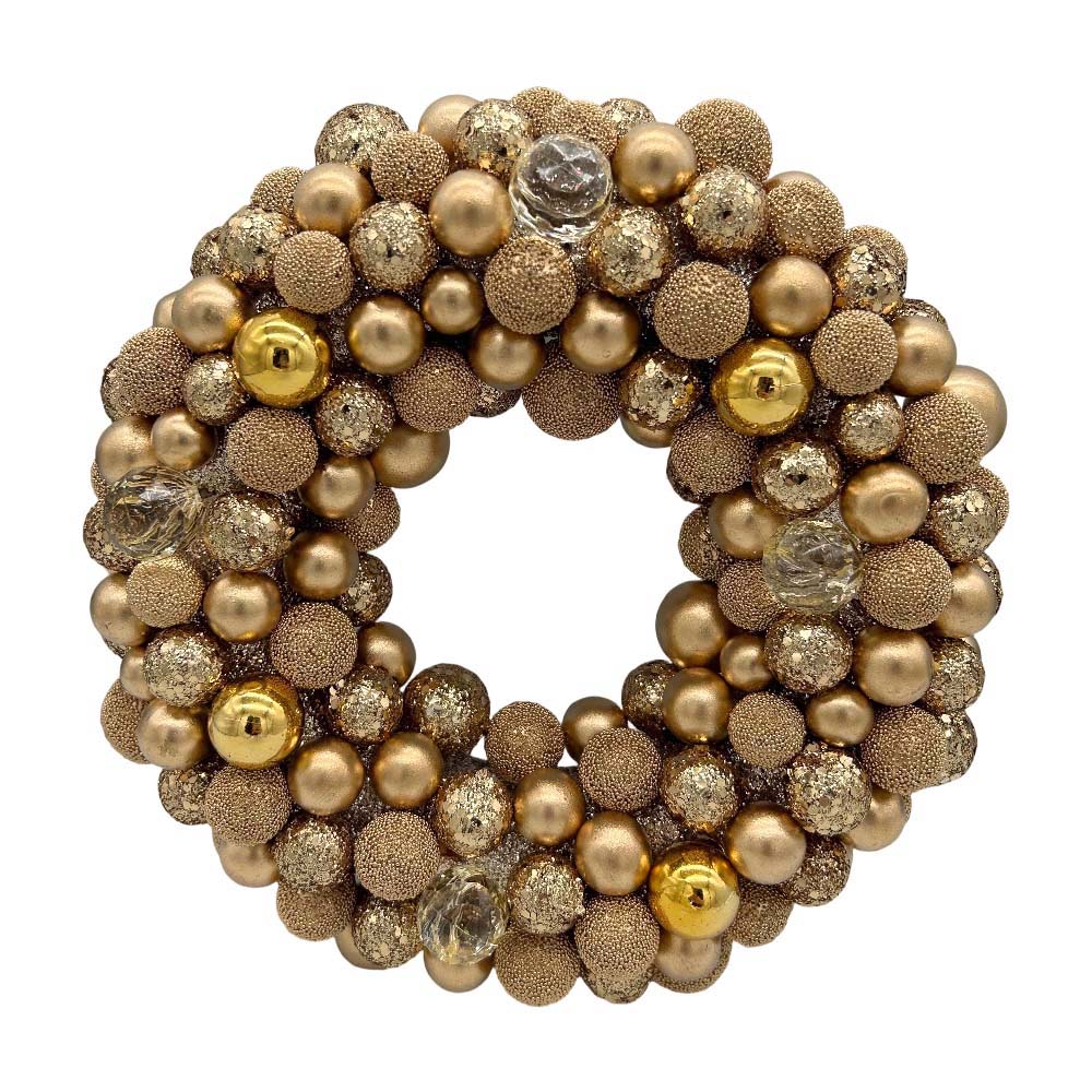 Berry-krans gullfarget 25 cm i diameter til oppheng