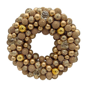 Berry-krans gullfarget 25 cm i diameter til oppheng