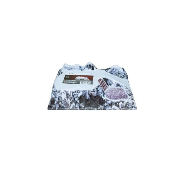 Bjergfundament Mont Blanc med plads til et julehus eller en kirke.