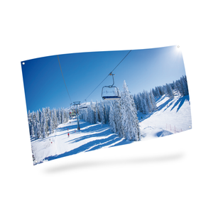 Baggrund med skilift