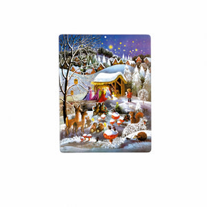 Julekalender med Jesusbarnet eller julelandskap