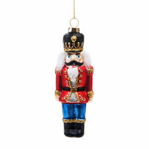 Julekule med nøtteknekker og glitter