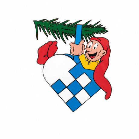 Bramming nisse i træ med gran 60 cm