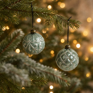 Julekule med mintmønster