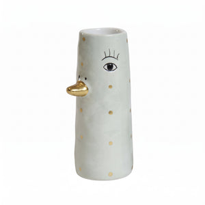 Vase og 10 cm lysegrå eller blå