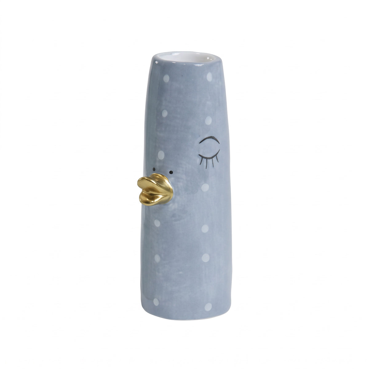 Vase og 10 cm lysegrå eller blå