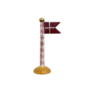 Flagstang med spidsflag 14 cm højt harlekin