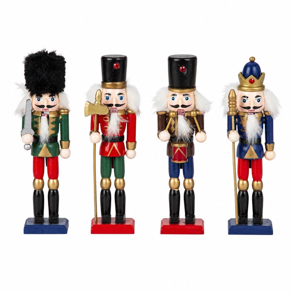 Nøtteknekkerfigurer i tre, 18 cm høye, i 4 varianter