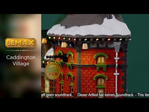 King´s Corner Pub smal facadebygning med lys til juleby
