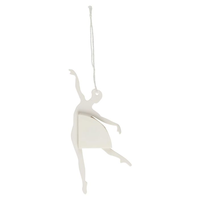 Papirklip ballerina i danseposition hvid